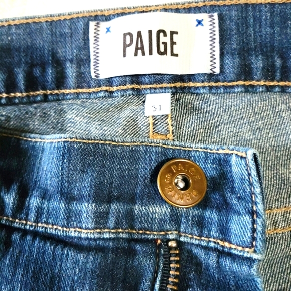 Paige Men's Premium Denim Doheny Straight Leg Denim Jeans Dark Wash Blue Size 31 - Picture 5 of 6